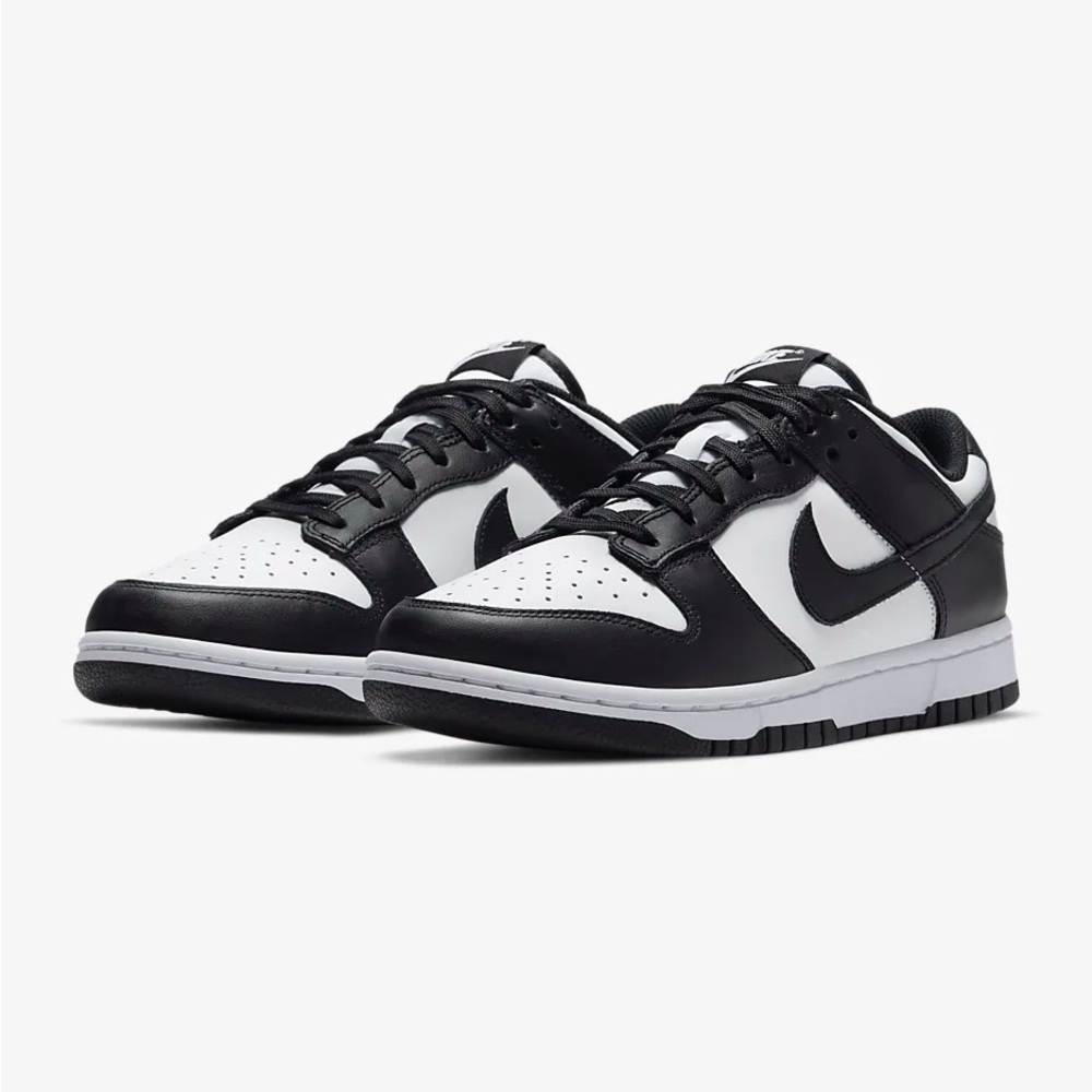 Nike Dunk Low Pandas in black and white